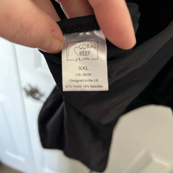 Coral Reef Leopard Print Brown and Black One Piece Swimsuit - Picture 5 of 6